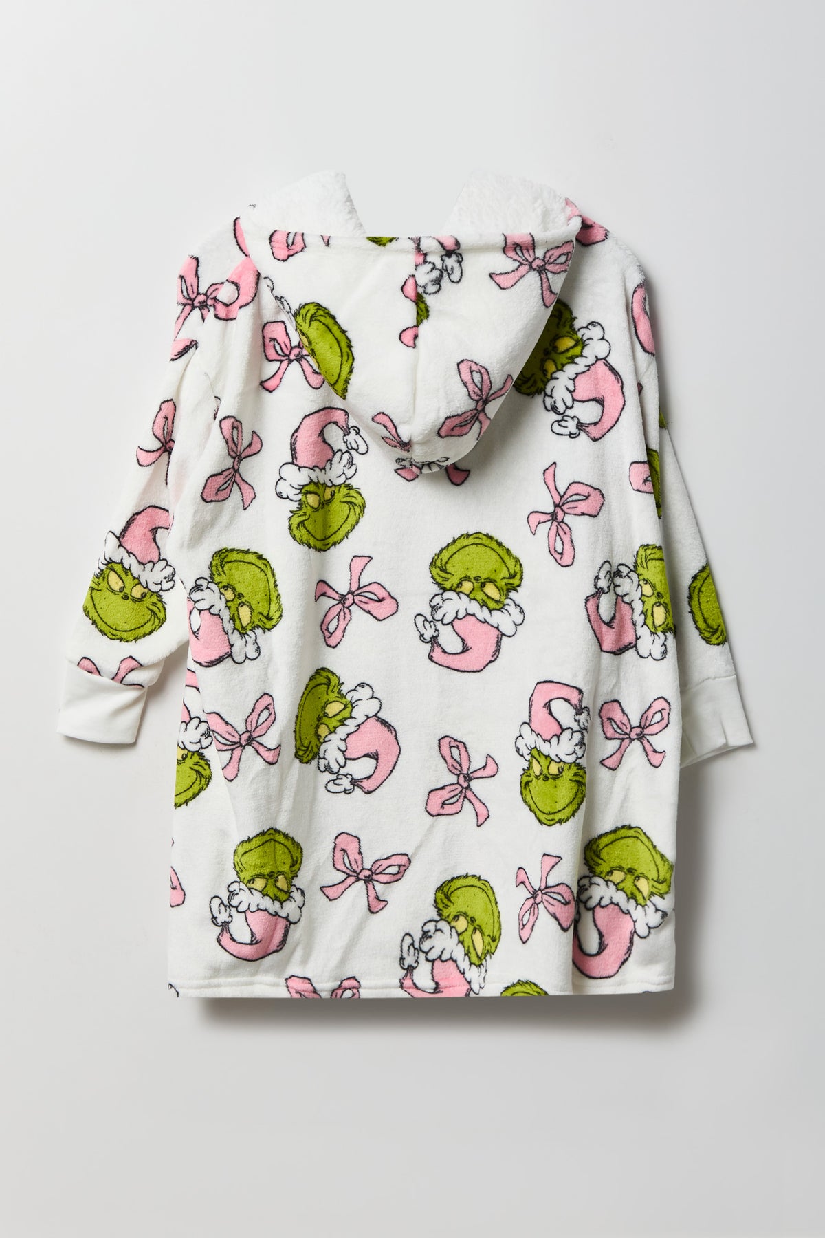 Vue alternative 2. Couverture surdimensionnée à capuchon avec imprimé The Grinch pour fille