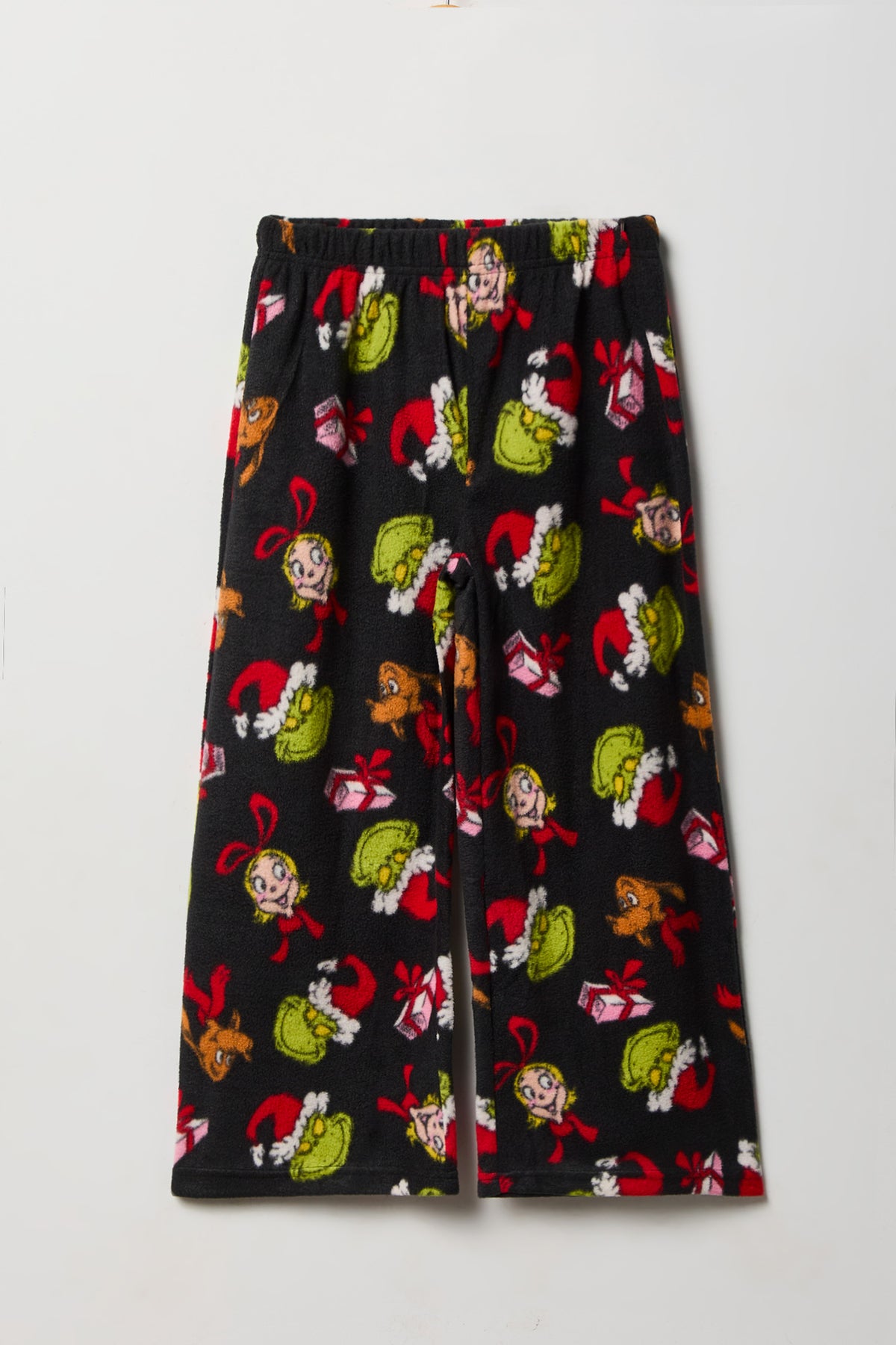 Alt View 4. Girls The Grinch T-Shirt & Pant Pajama Set - Black
