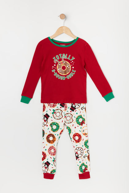 Ensemble pyjama Pyjamas de famille à imprimé Beigne de Noël pour tout-petit