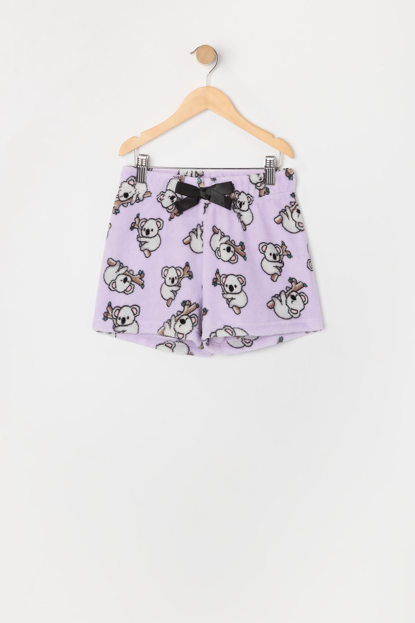 Ensemble pyjama avec t-shirt et short en peluche à imprimé Koala pour fille