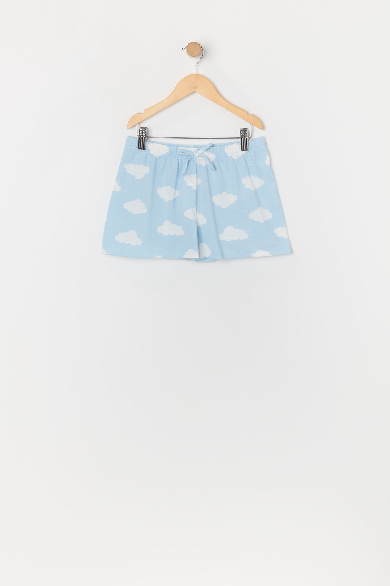 Pyjama avec haut boutonné et short à imprimé Nuage pour fille