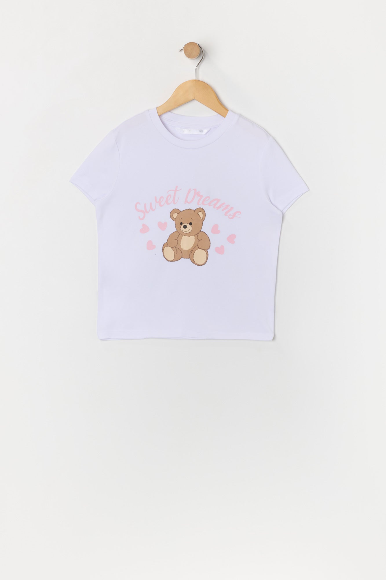 Girls Sweet Dreams Graphic T-Shirt and Short 2 Piece Pajama Set