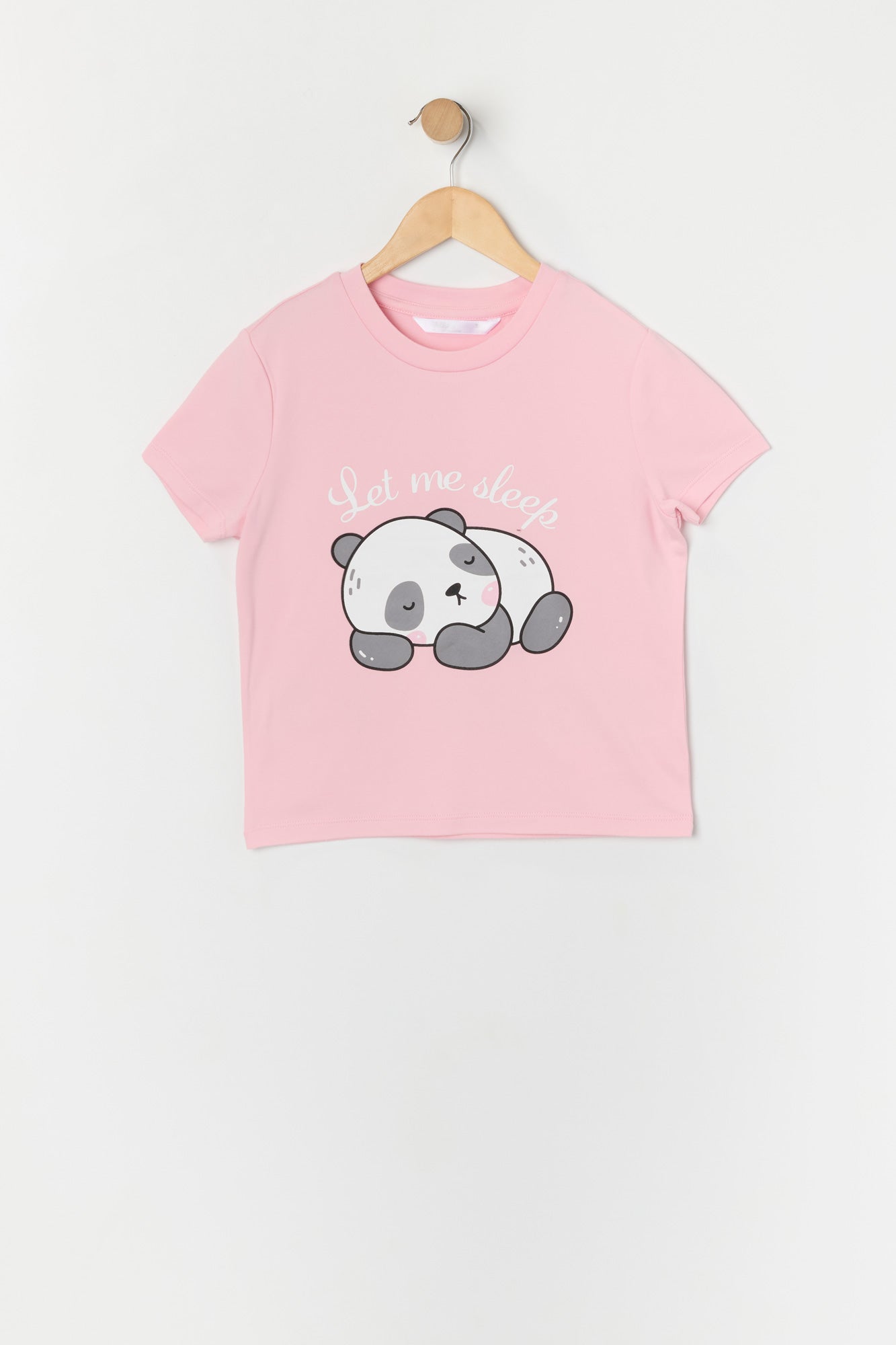 Ensemble pyjama avec t-shirt et short à imprimé Sleepy Panda pour fille