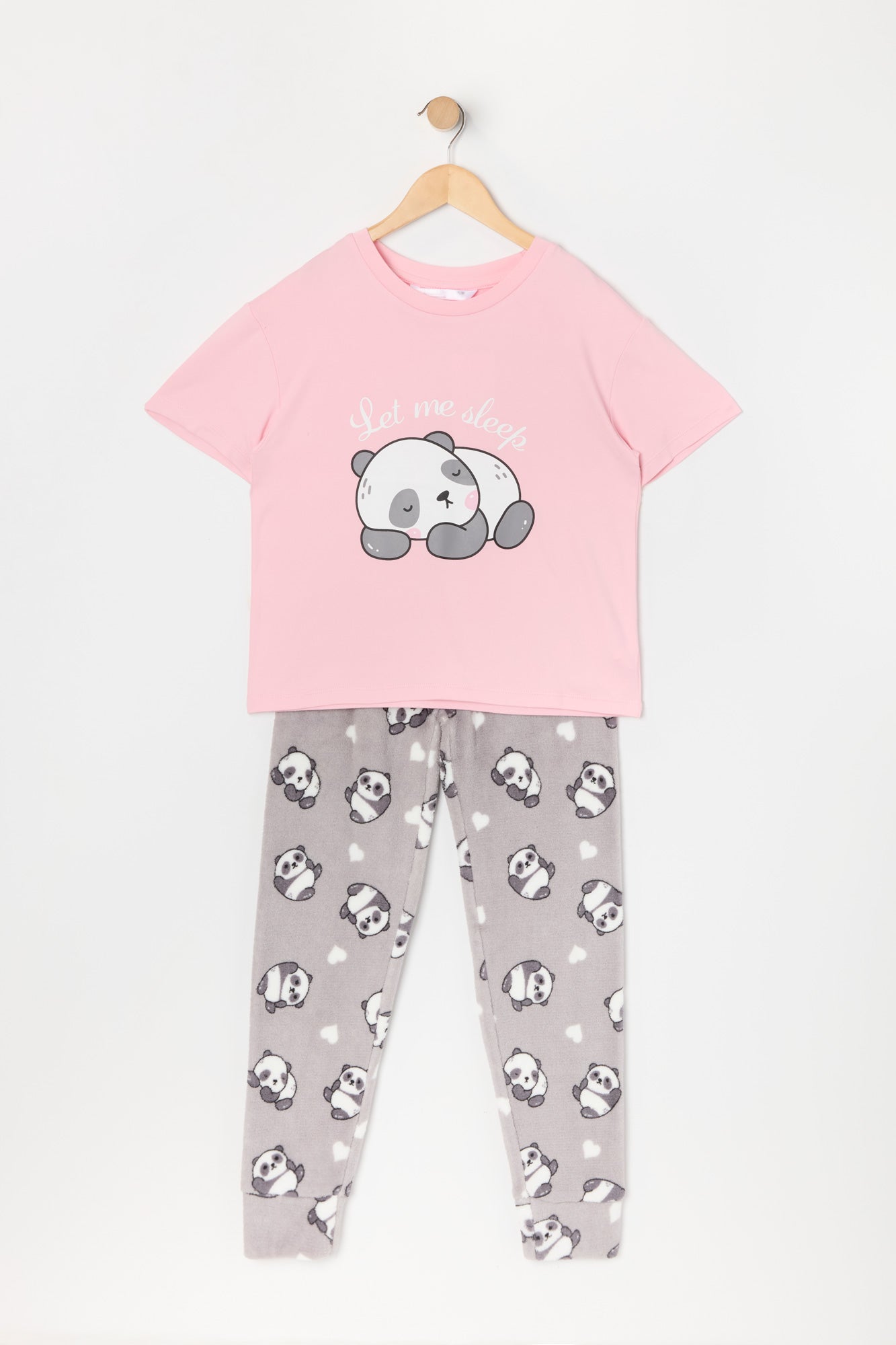 Ensemble pyjama avec t-shirt et pantalon à imprimé Sleepy Panda pour fille