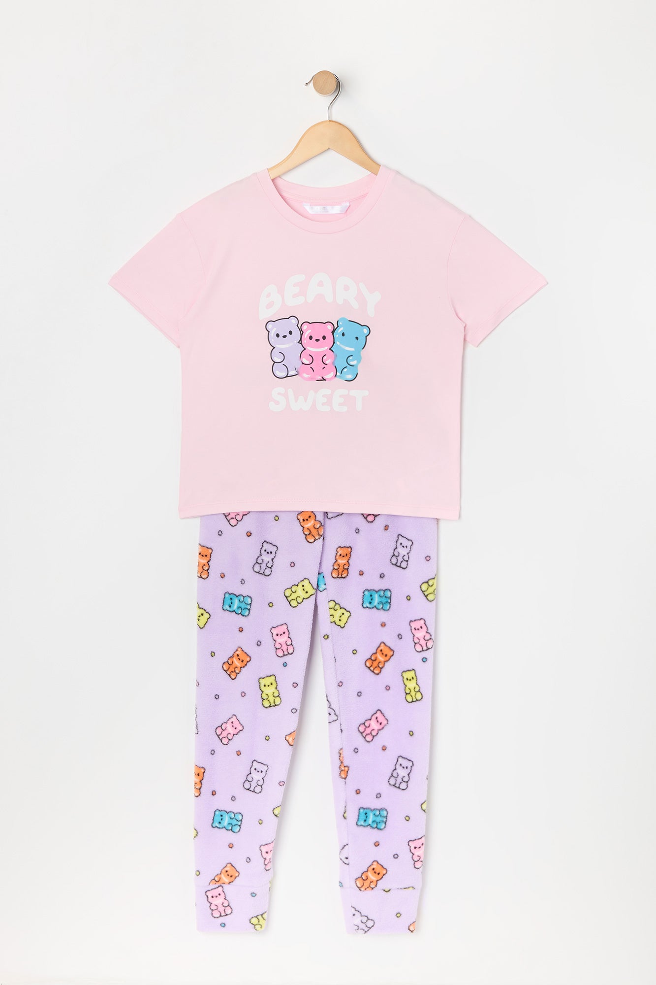 Ensemble pyjama avec t-shirt et pantalon à imprimé Beary Sweet pour fille