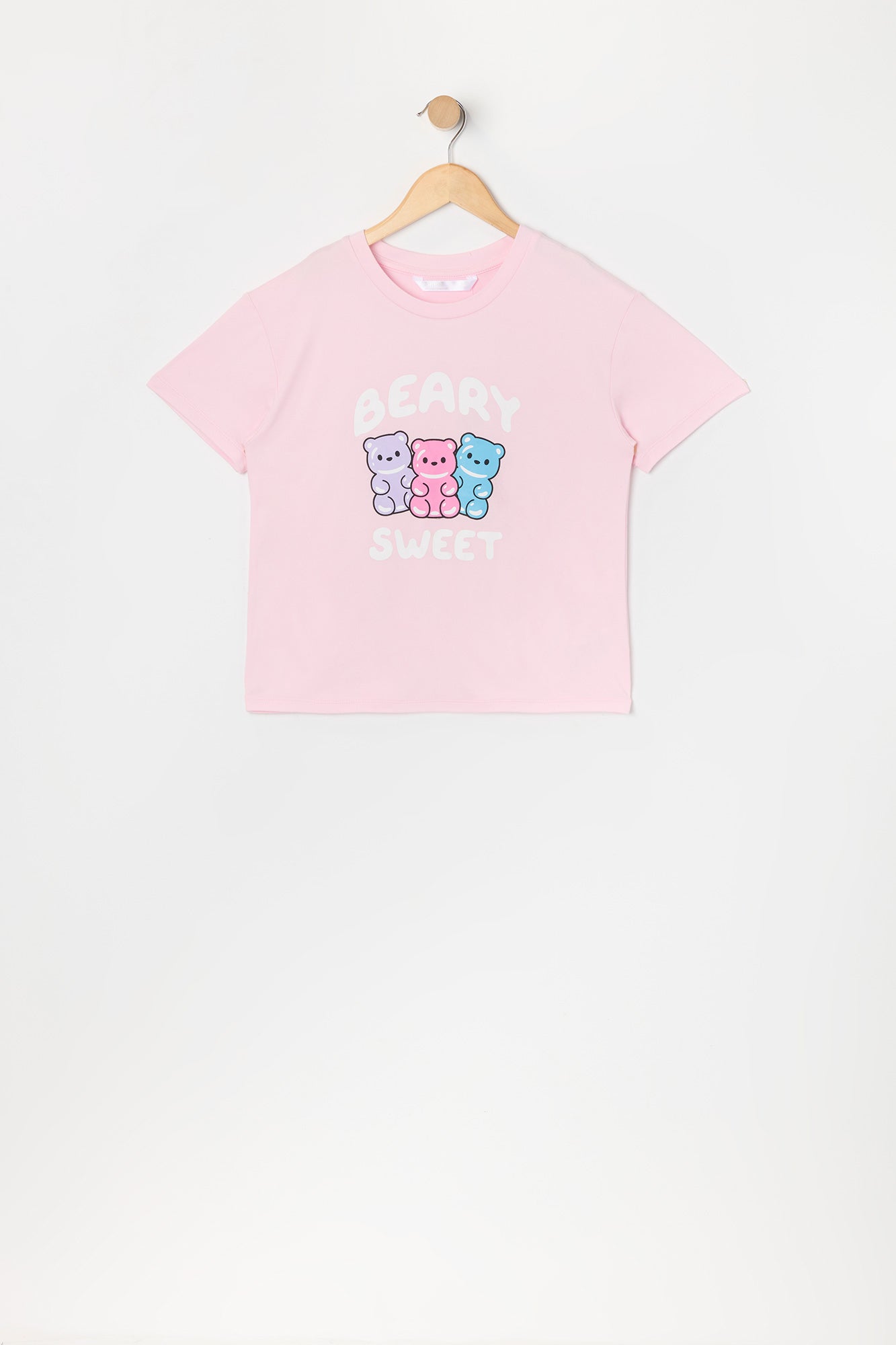 Girls Beary Sweet Graphic T-Shirt and Pant 2 Piece Pajama Set