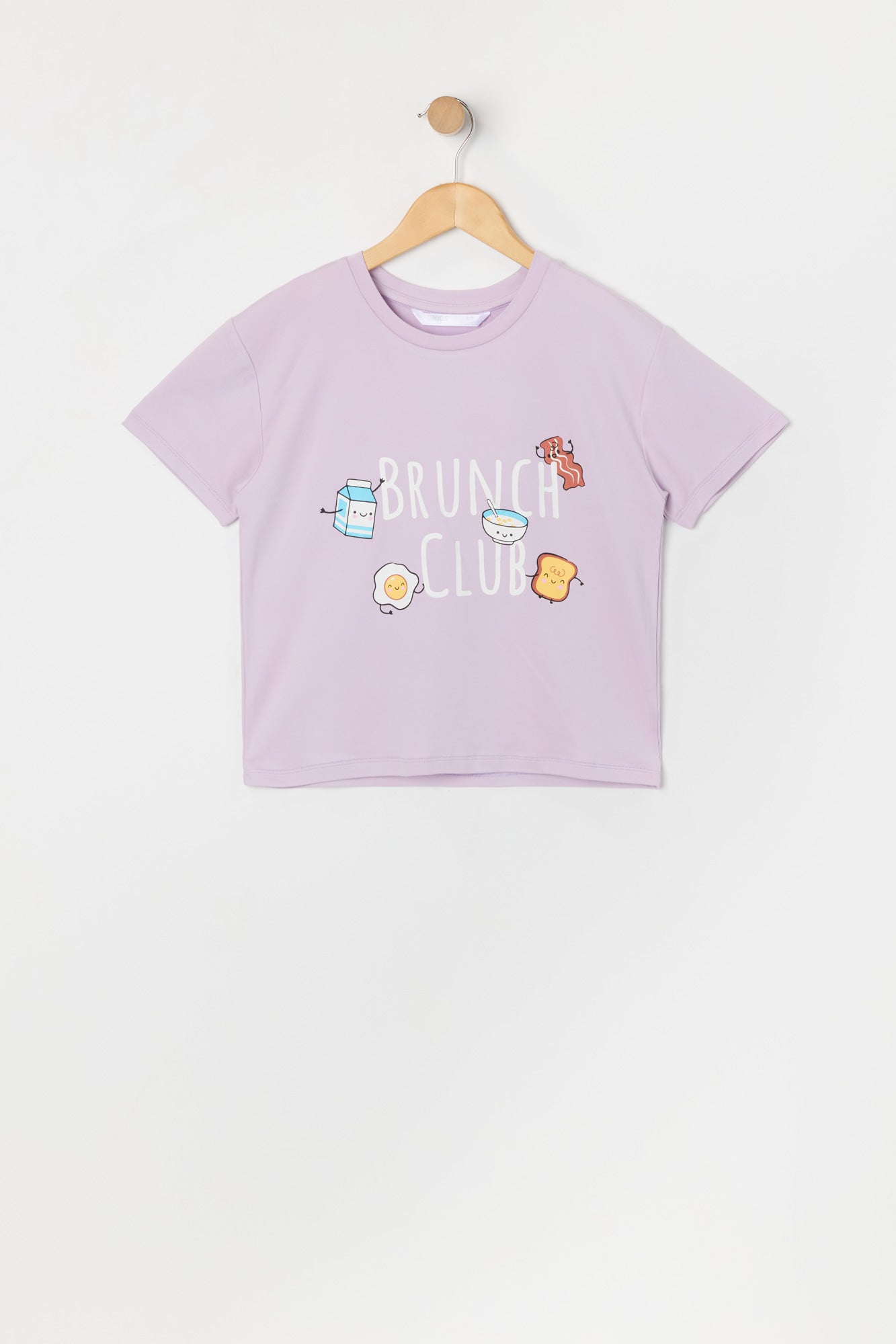 Ensemble pyjama avec t-shirt et pantalon en peluche à imprimé Déjeuner pour fille