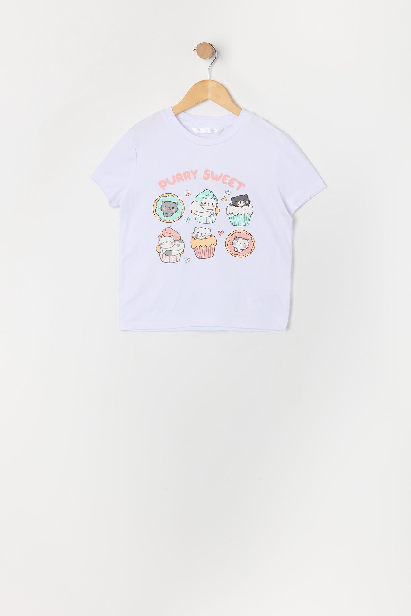 Ensemble pyjama avec t-shirt à imprimé Cupcake Kitty et short en peluche pour fille