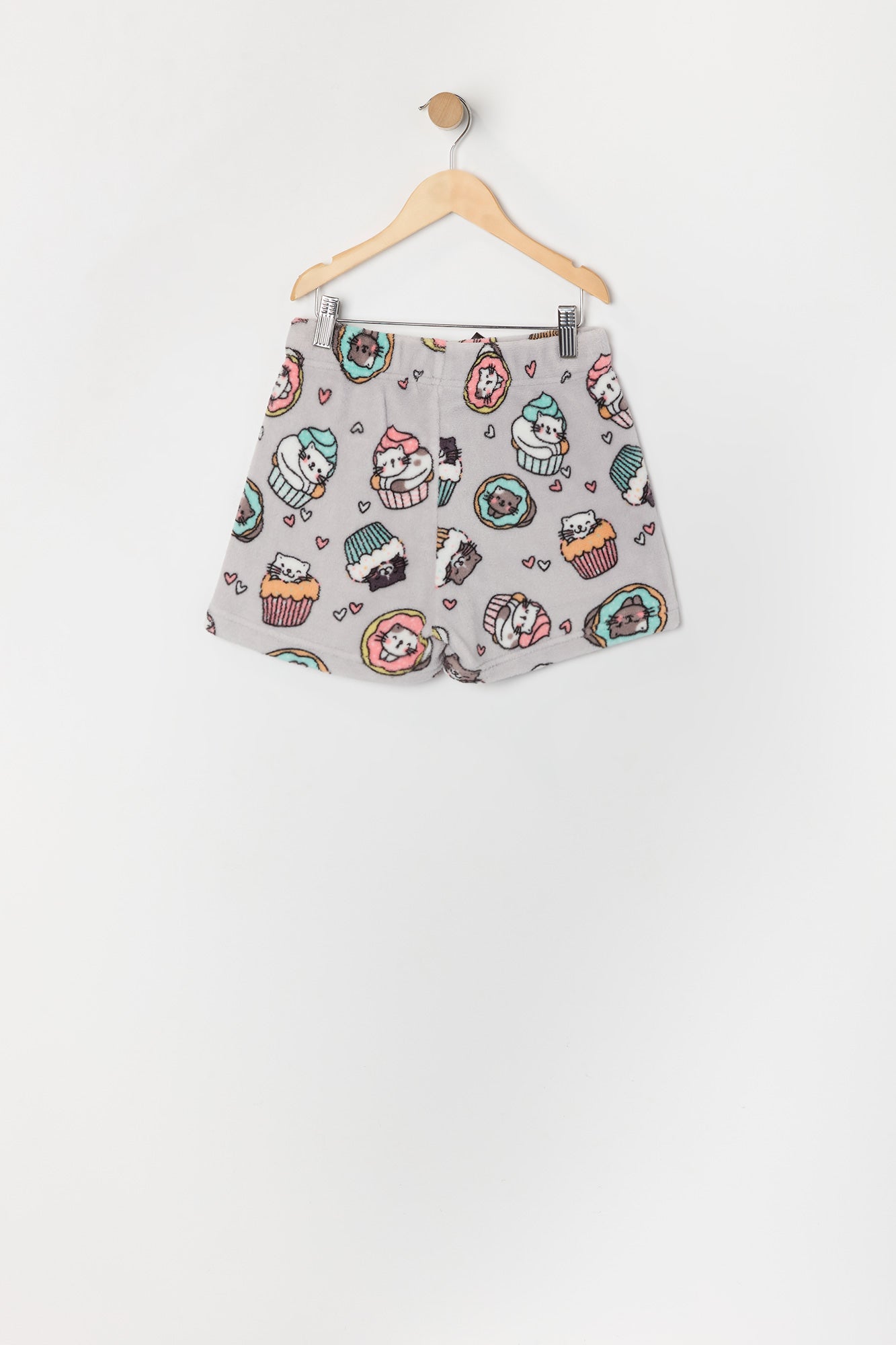 Ensemble pyjama avec t-shirt à imprimé Cupcake Kitty et short en peluche pour fille