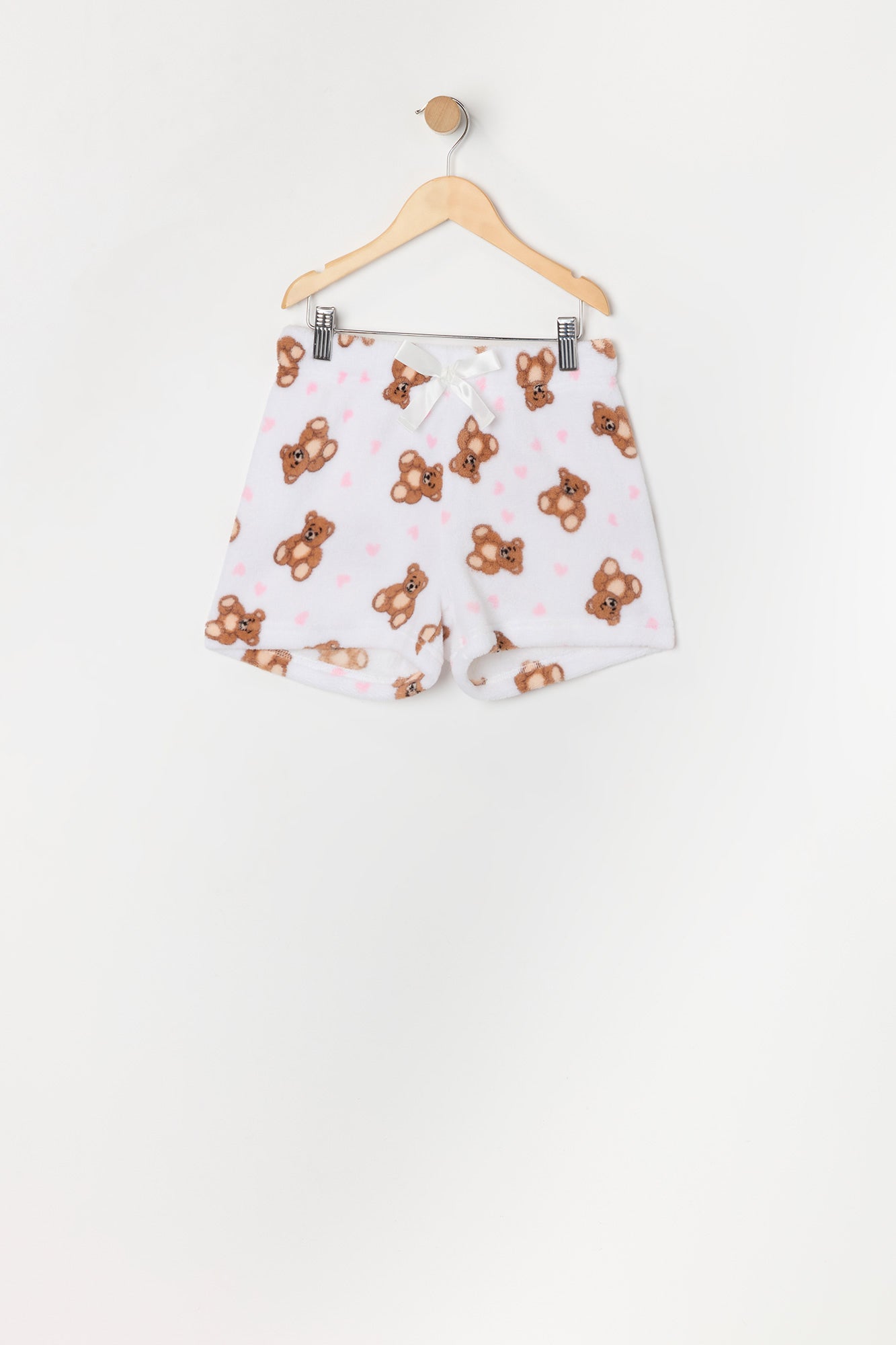 Ensemble pyjama avec t-shirt à imprimé Ourson et short en peluche pour fille