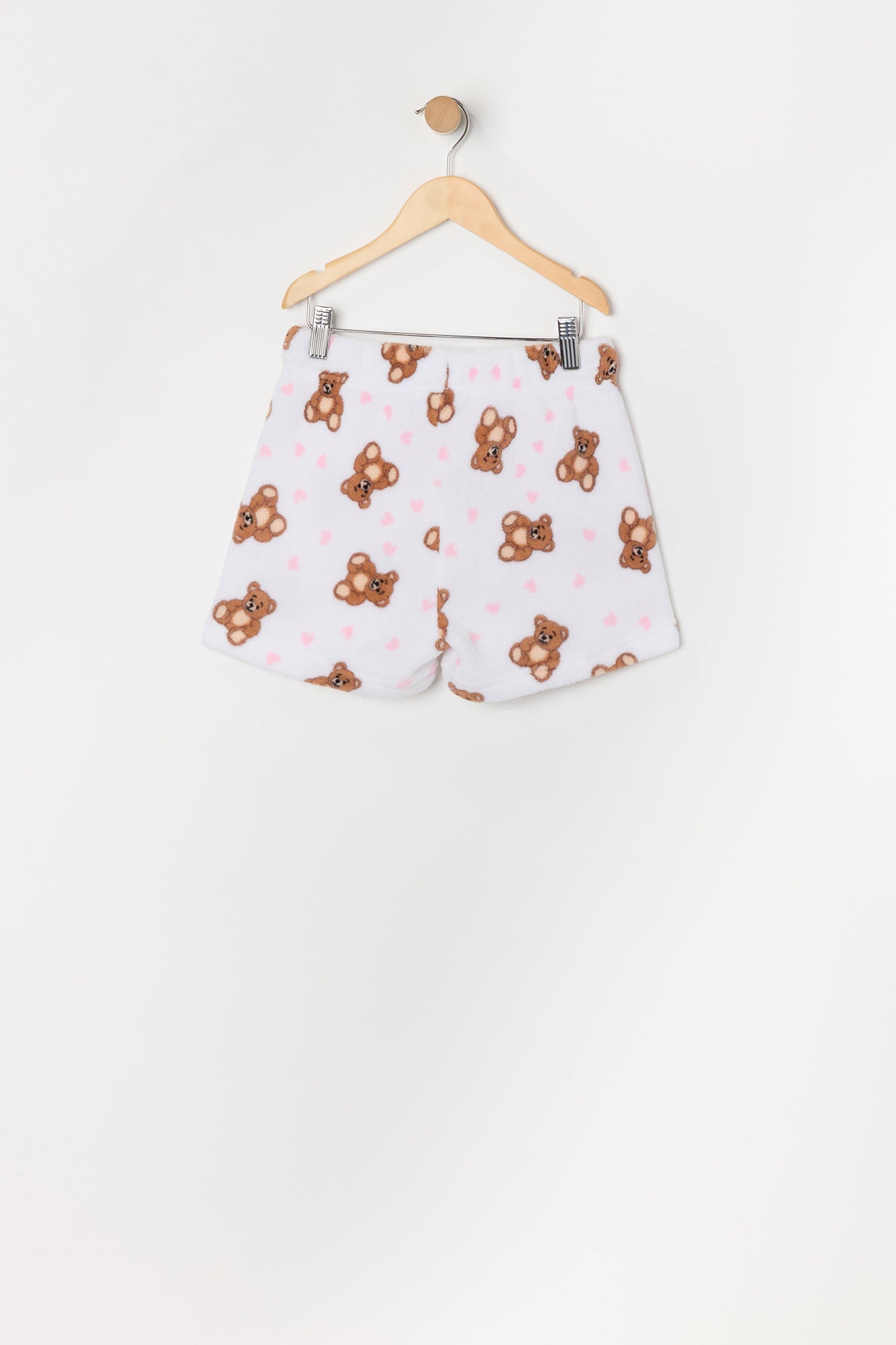 Ensemble pyjama avec t-shirt à imprimé Ourson et short en peluche pour fille