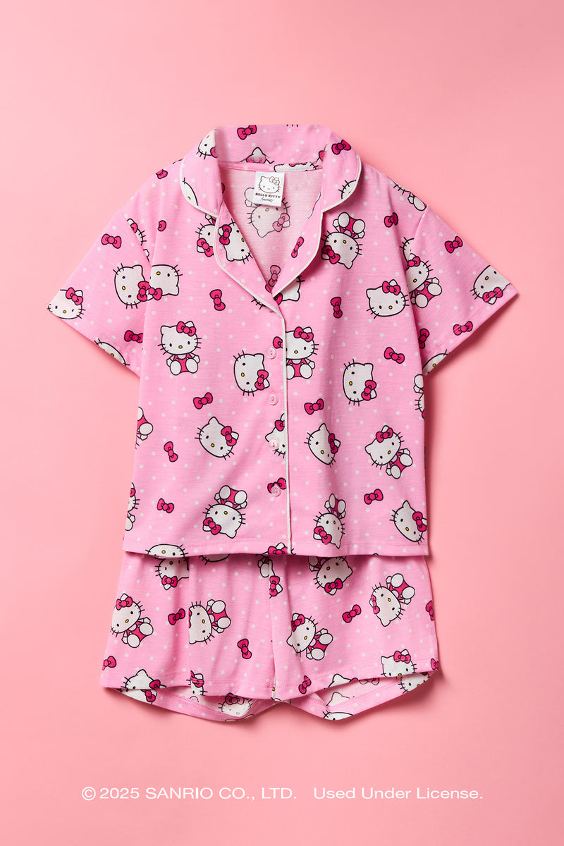 Hello Kitty® Girls Top & Short 2 Piece Pajama Set