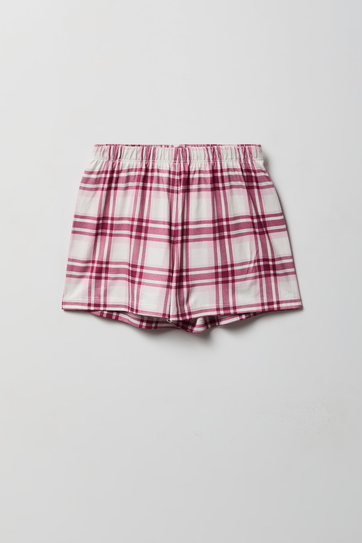 Vue alternative 4. Ensemble pyjama avec t-shirt imprimé et short en flanelle pour fille