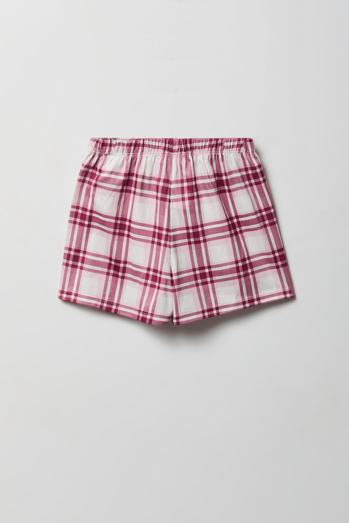 Vue alternative 5. Ensemble pyjama avec t-shirt imprimé et short en flanelle pour fille