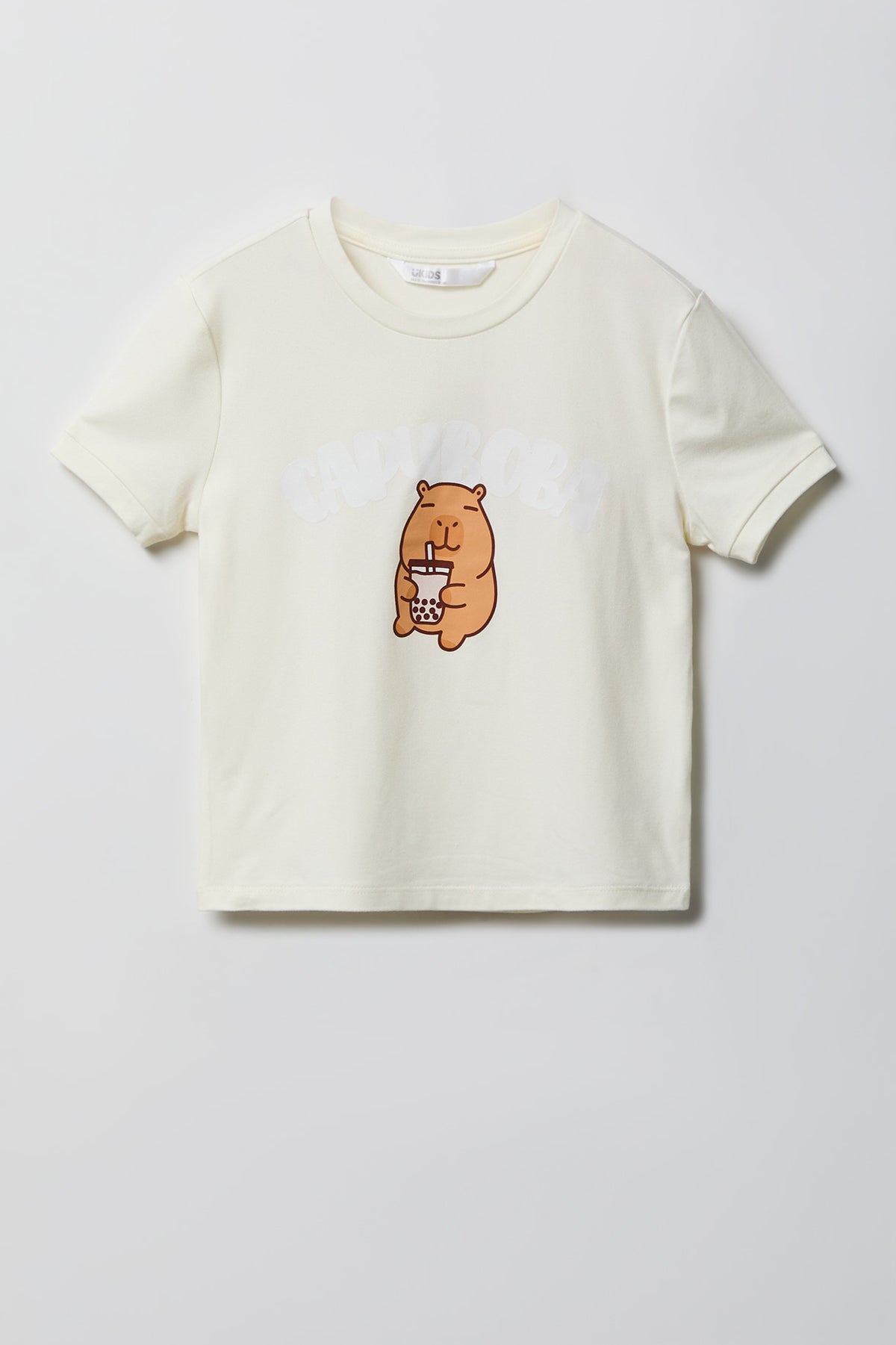 Alt View 2. Girls Graphic T-Shirt & Plush Short Pajama Set - Lilac