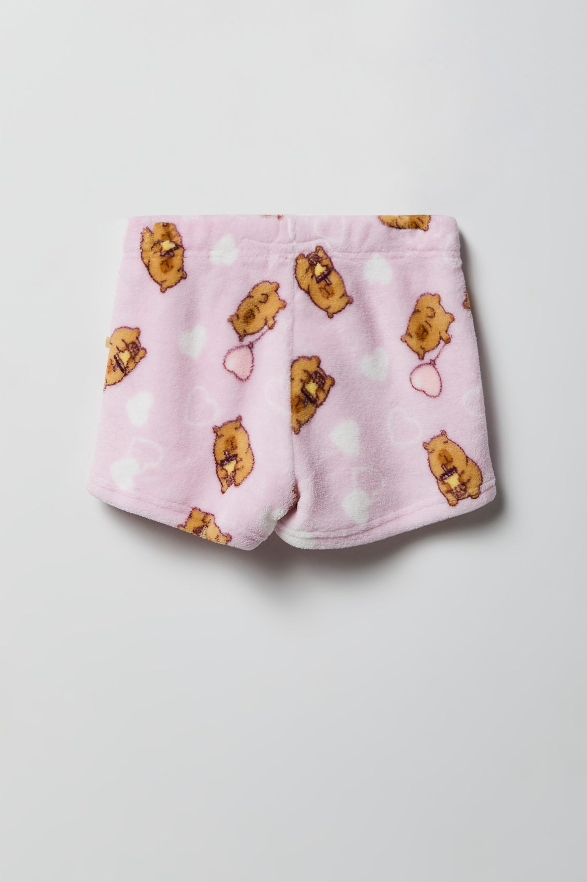 Alt View 5. Girls Graphic T-Shirt & Plush Short Pajama Set - Lilac