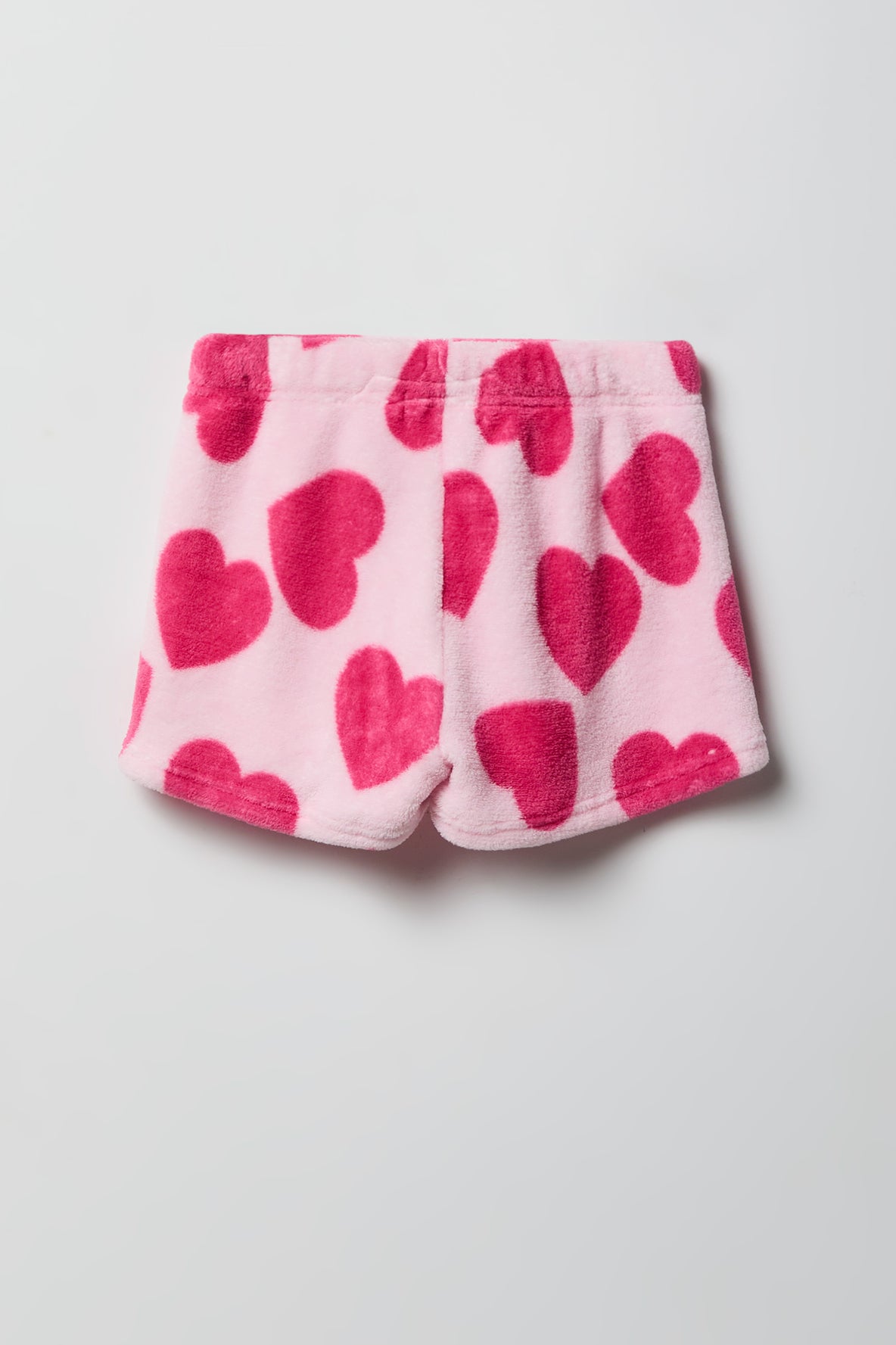 Alt View 5. Girls Graphic T-Shirt & Plush Short Pajama Set - Pink