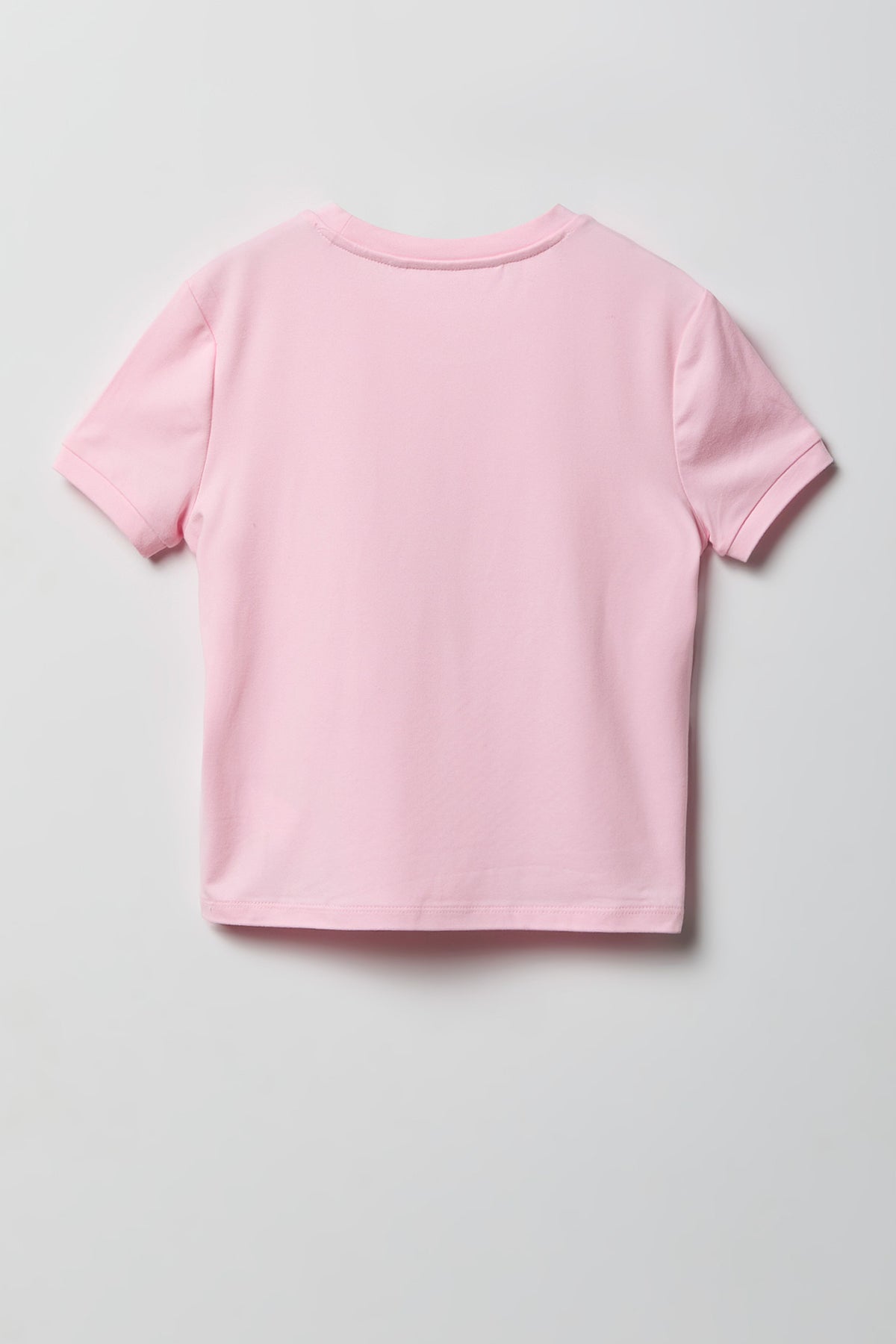 Alt View 3. Girls Graphic T-Shirt & Plush Short Pajama Set - Light Pink