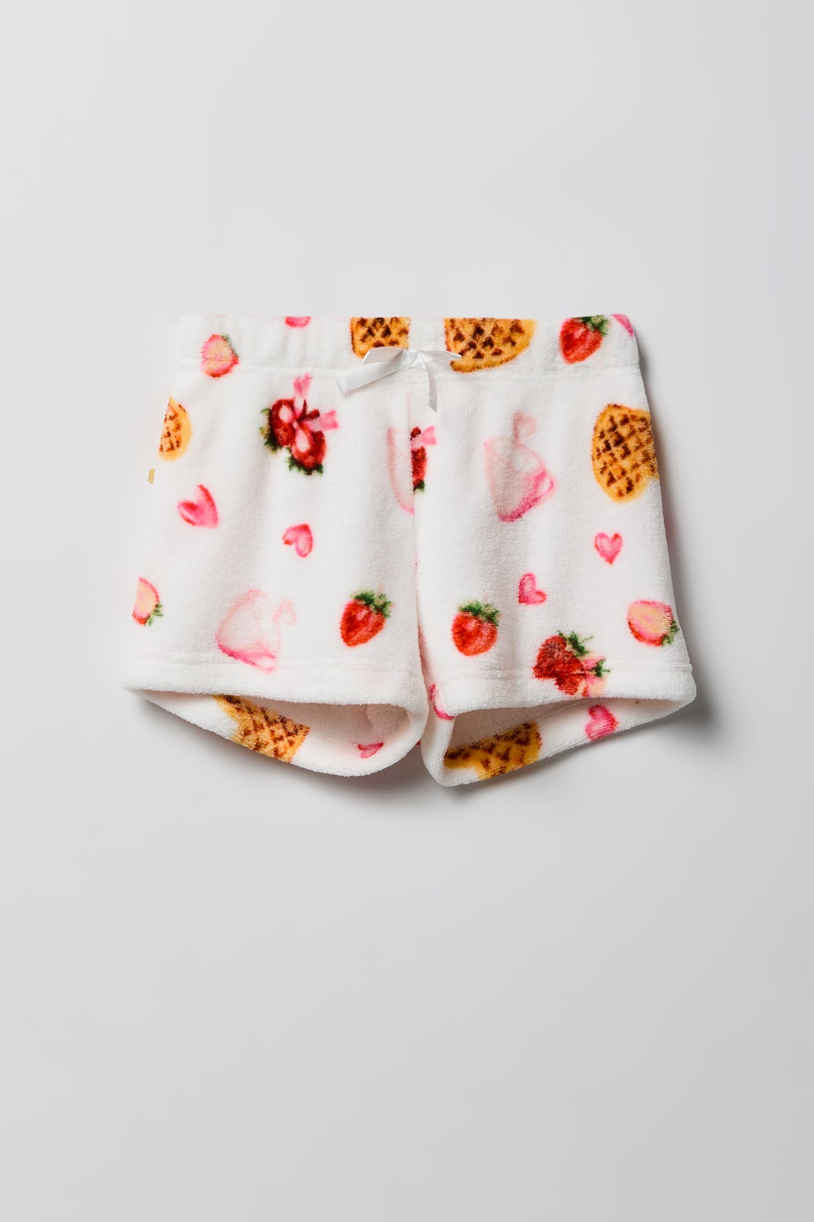 Alt View 4. Girls Graphic T-Shirt & Plush Short Pajama Set - Light Pink