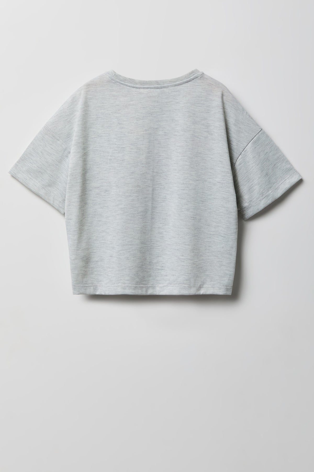 Alt View 3. Girls Boxy T-Shirt & Short Pajama Set - Heather Grey