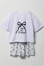 Girls Boxy T-Shirt & Short Pajama Set