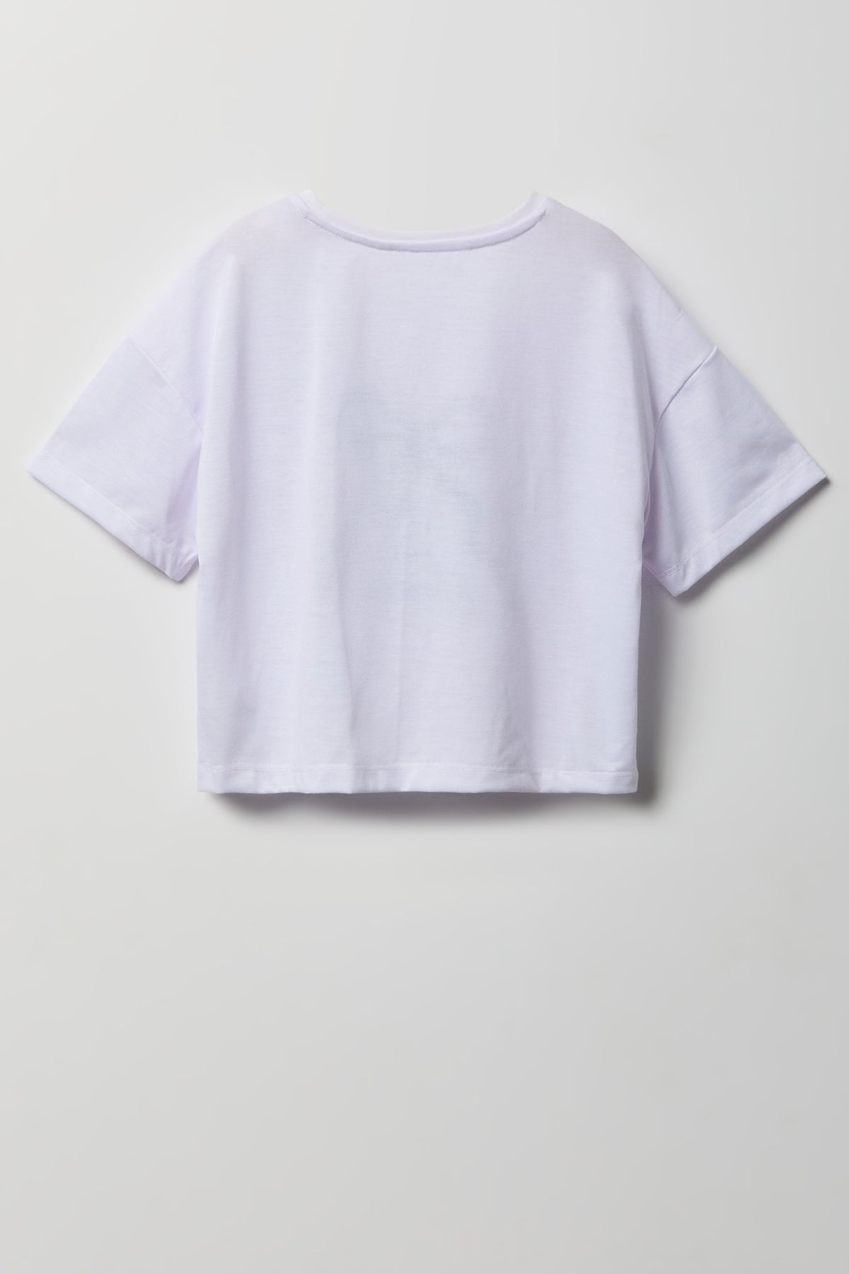 Alt View 3. Girls Boxy T-Shirt & Short Pajama Set - White
