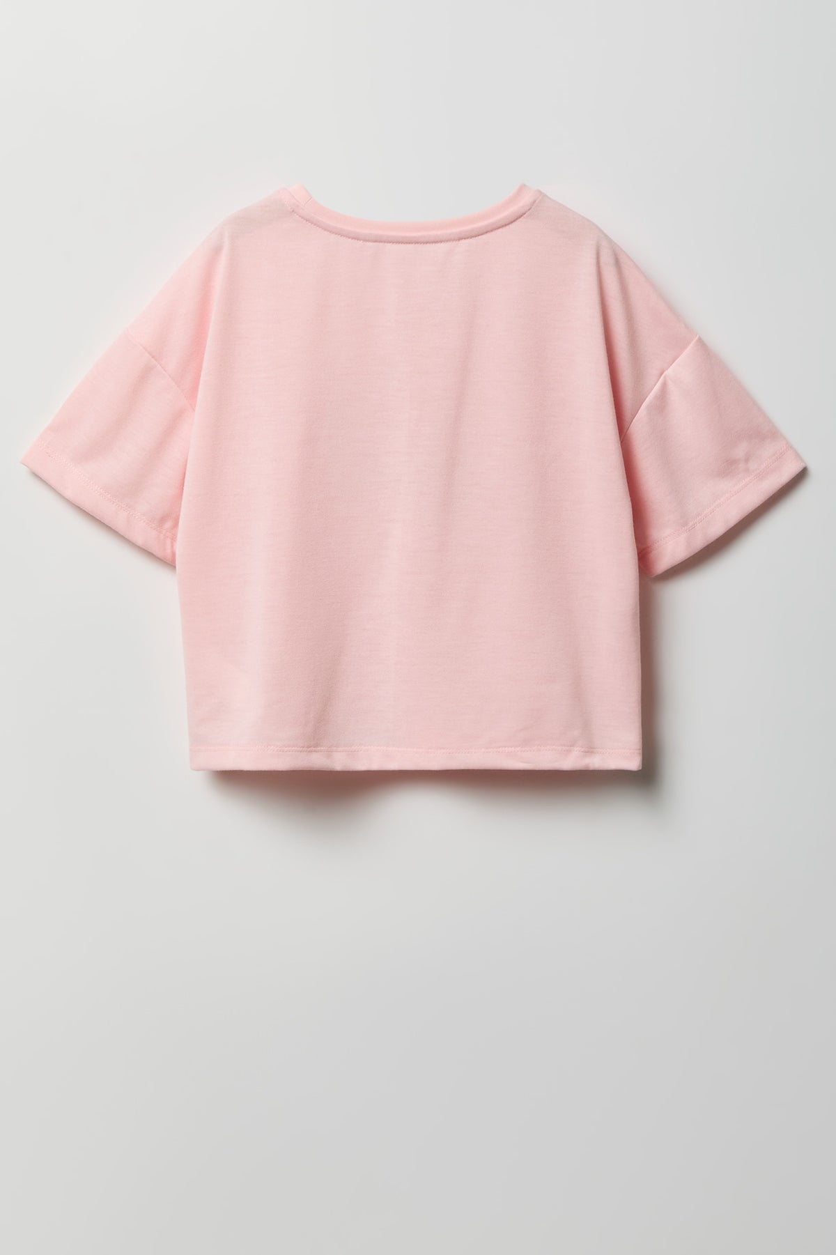 Alt View 3. Girls Boxy T-Shirt & Short Pajama Set - Pink