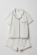 Girls Button-Up Top & Short Pajama Set