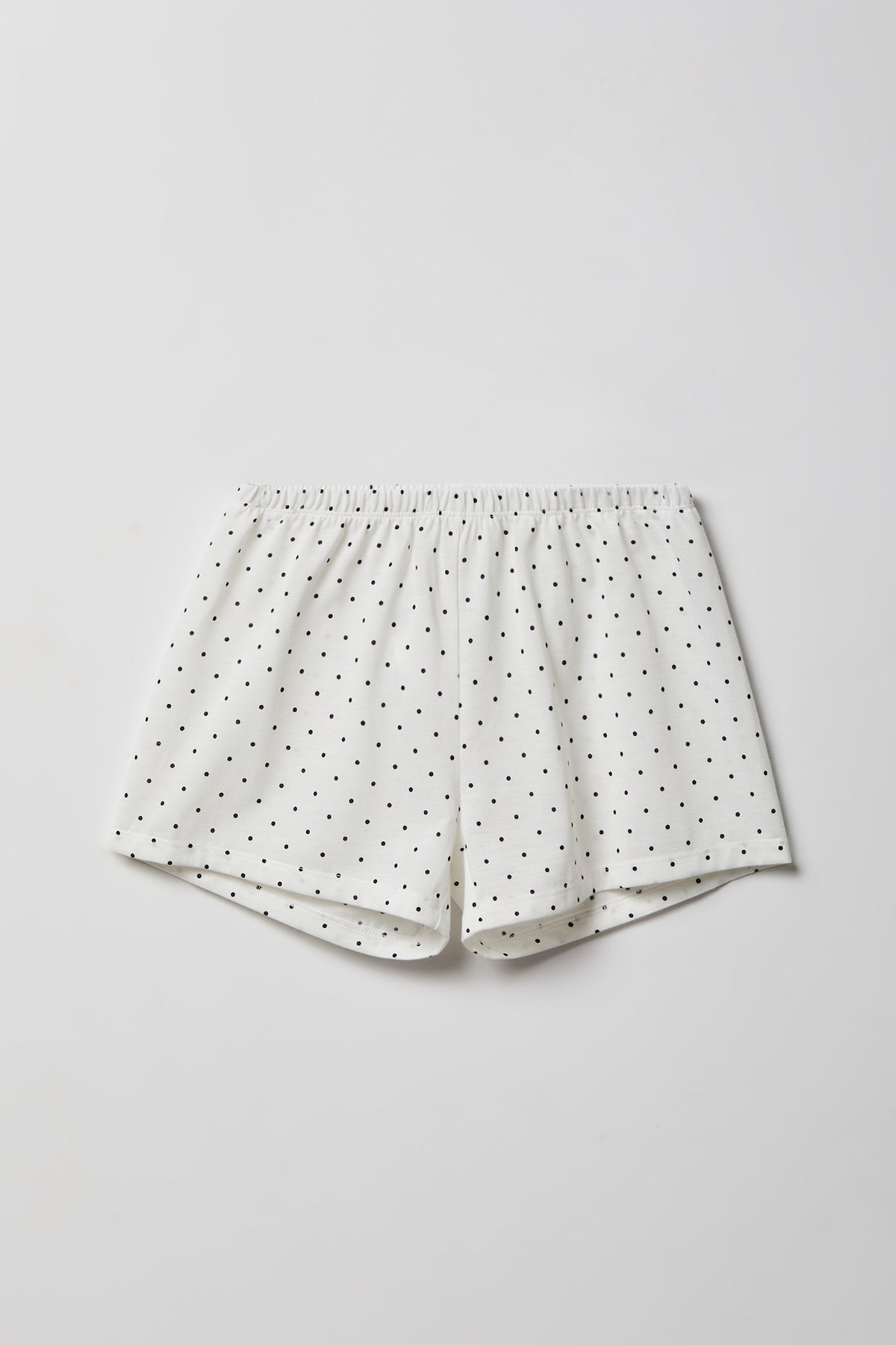 Alt View 4. Girls Button-Up Top & Short Pajama Set - White