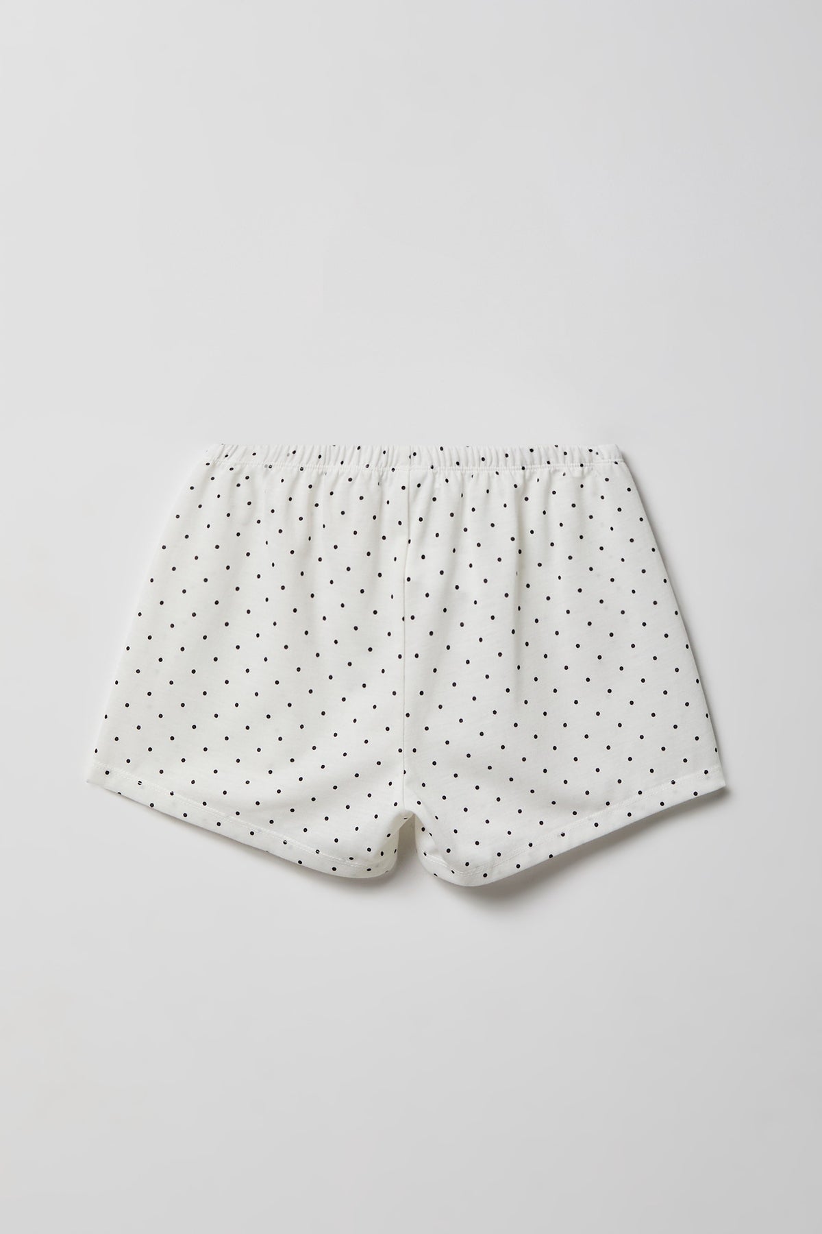 Alt View 5. Girls Button-Up Top & Short Pajama Set - White