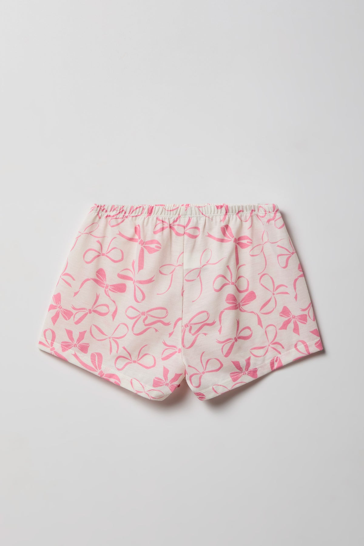 Alt View 5. Girls Button-Up Top & Short Pajama Set - Ivory