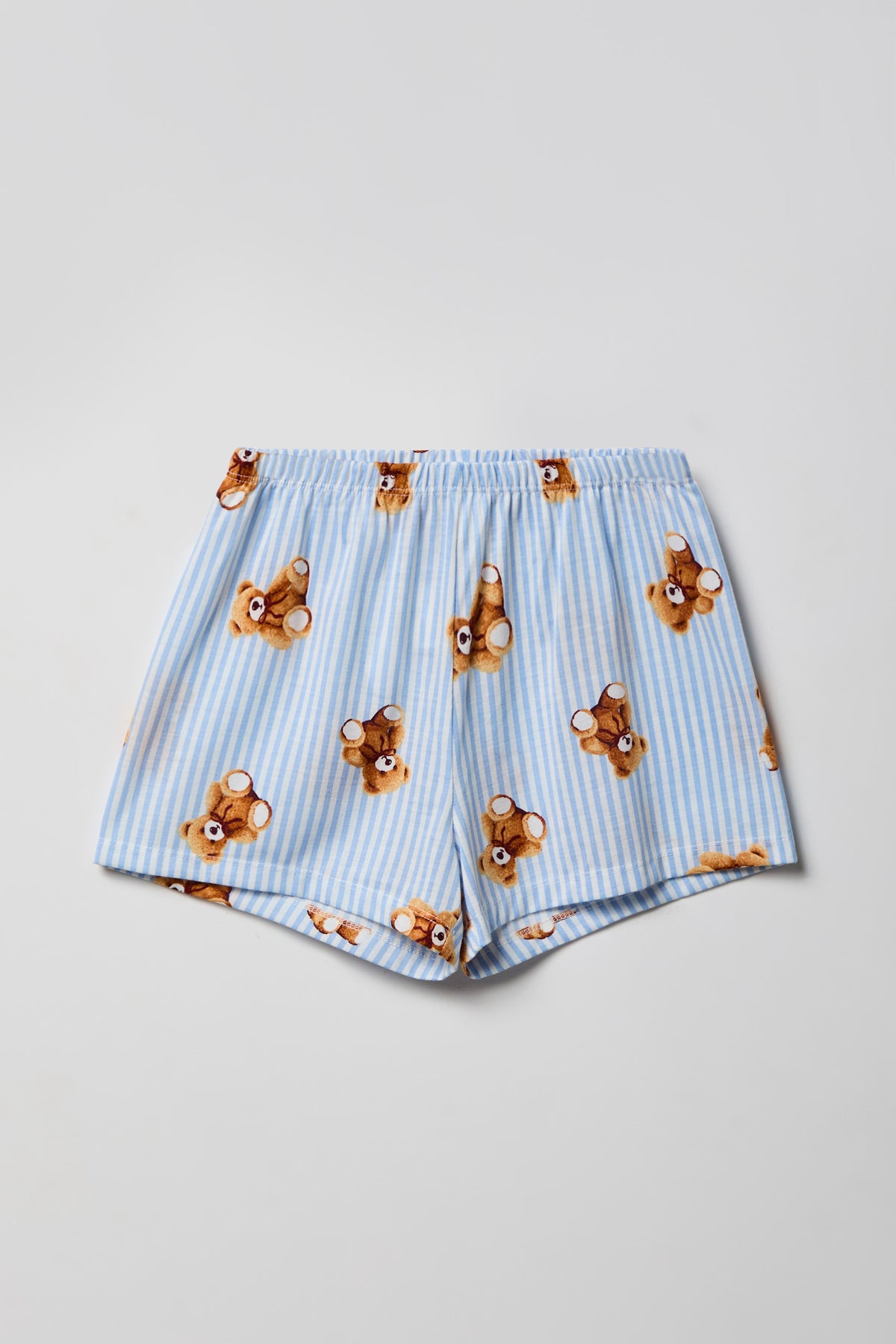 Alt View 4. Girls Button-Up Top & Short Pajama Set - Blue