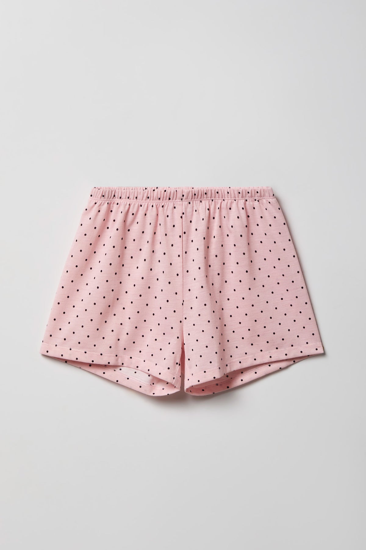 Alt View 4. Girls Button-Up Top & Short Pajama Set - Pink