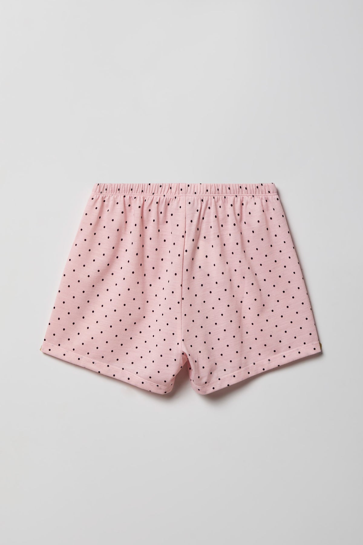 Alt View 5. Girls Button-Up Top & Short Pajama Set - Pink