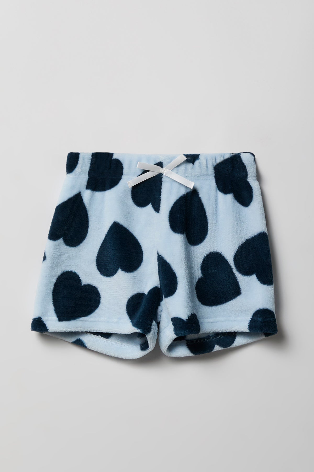 Vue alternative 4. Ensemble pyjama avec t-shirt imprimé et short en peluche pour fille