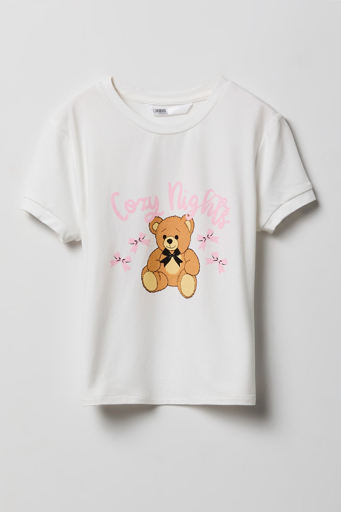 Vue alternative 2. Ensemble pyjama avec t-shirt imprimé et short en peluche pour fille
