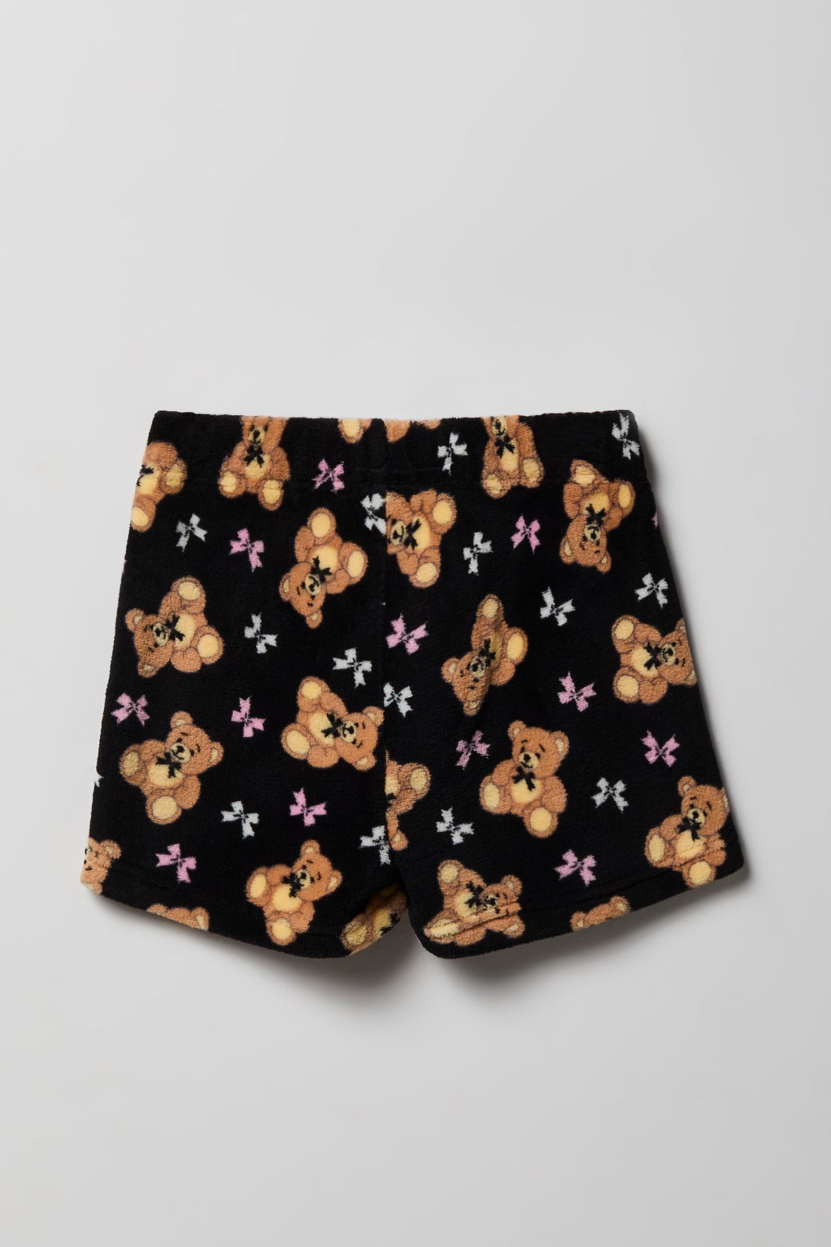 Vue alternative 5. Ensemble pyjama avec t-shirt imprimé et short en peluche pour fille