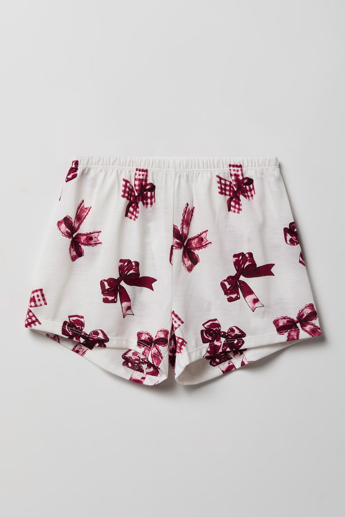 Alt View 4. Girls Button-Up Top & Short Pajama Set - Ivory