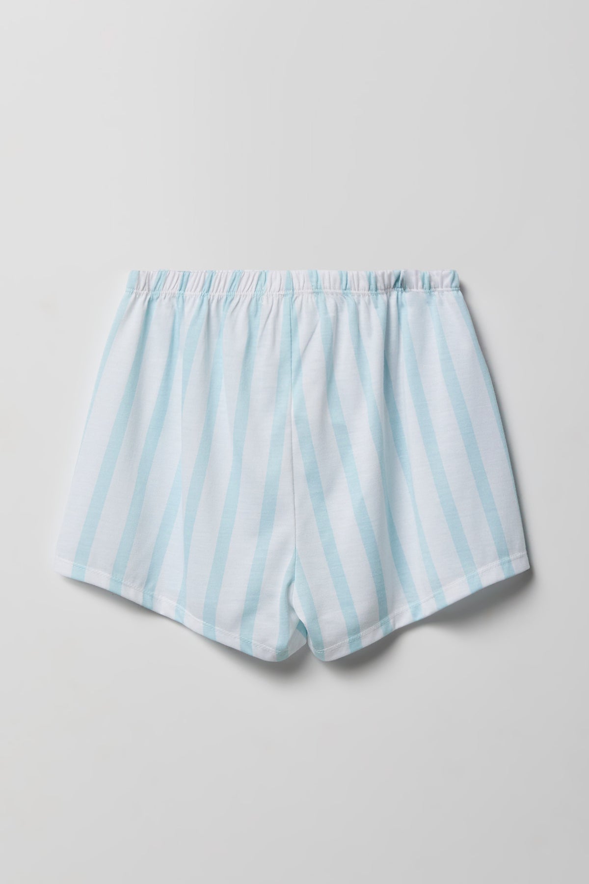 Alt View 5. Girls Button-Up Top & Short Pajama Set - Blue