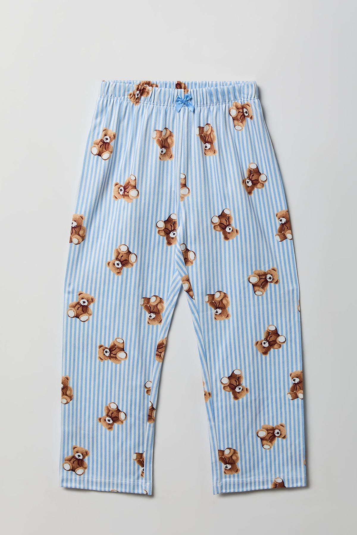 Alt View 4. Girls Ribbed Graphic Tank & Pajama Pant Set - Blue