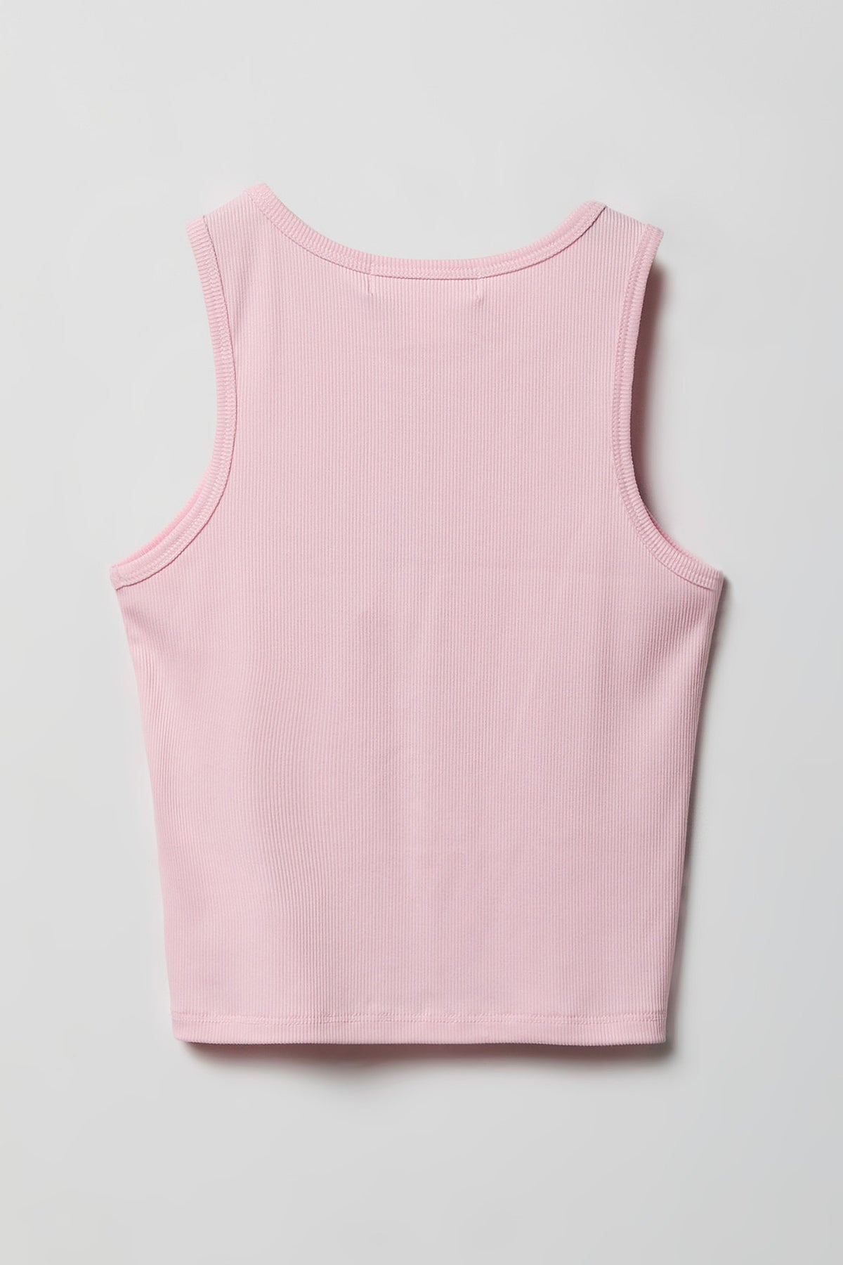 Alt View 3. Girls Ribbed Graphic Tank & Pajama Pant Set - Pink