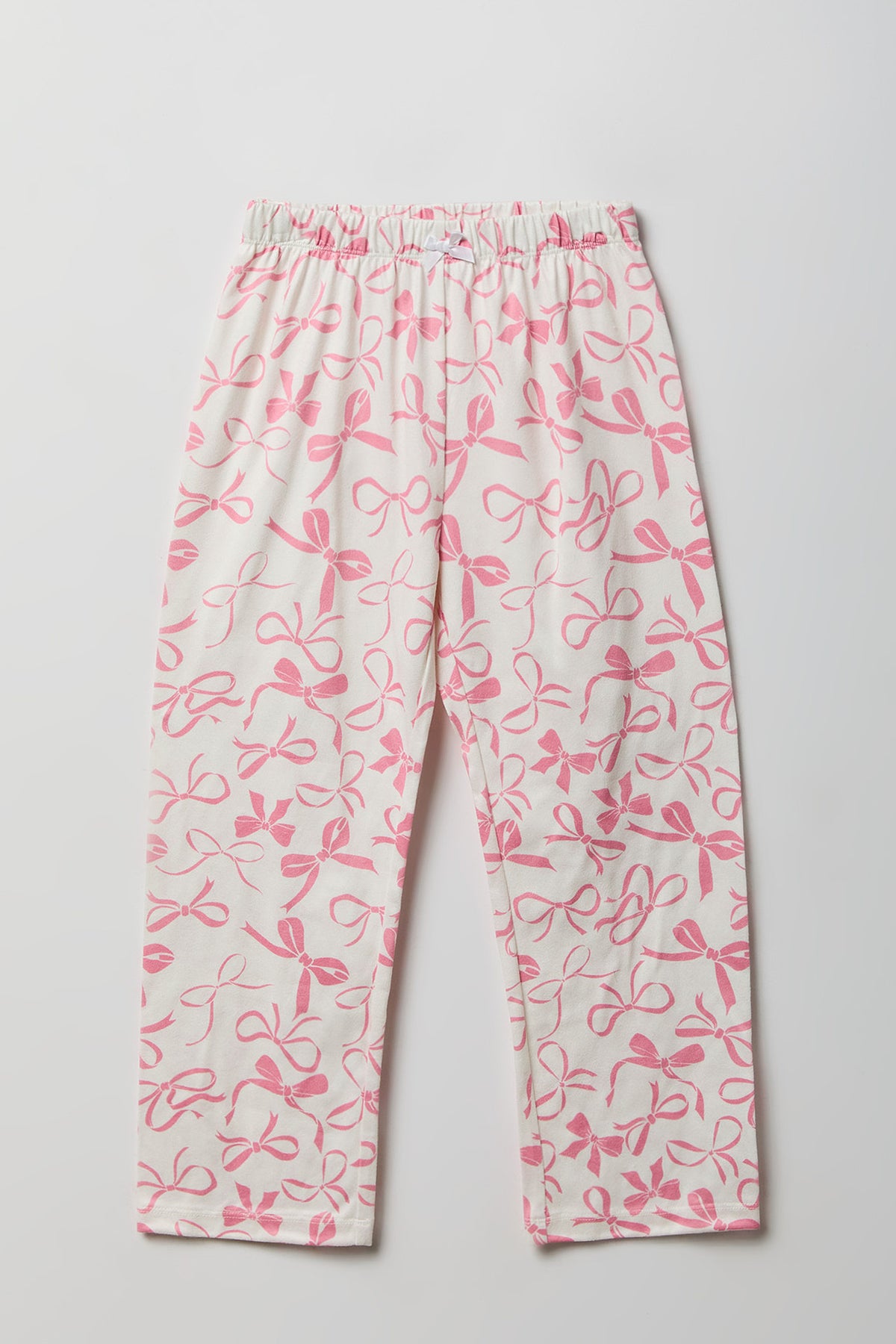 Alt View 4. Girls Ribbed Graphic Tank & Pajama Pant Set - Pink