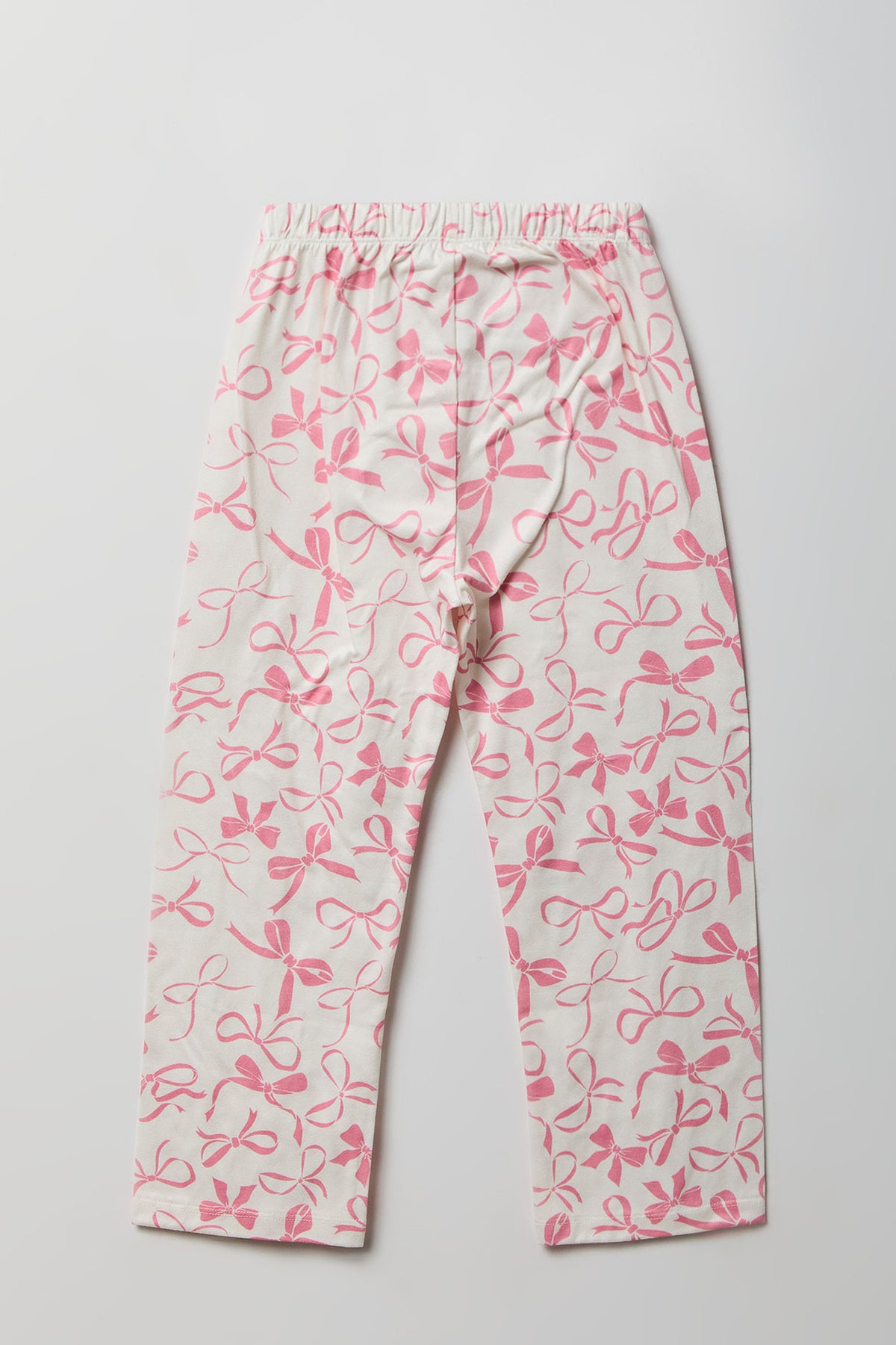 Alt View 5. Girls Ribbed Graphic Tank & Pajama Pant Set - Pink