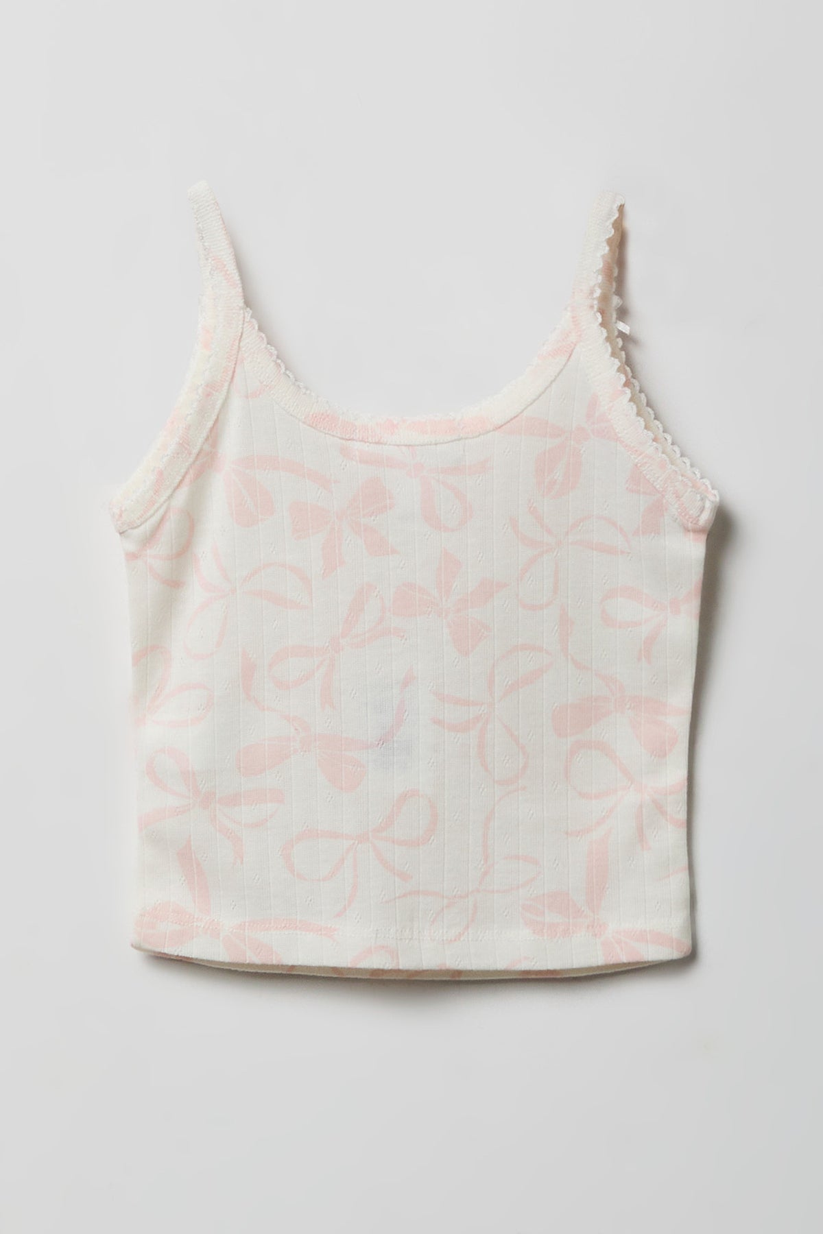 Vue alternative 3. Ensemble pyjama avec ébardeur en pointelle et pantalon pour fille