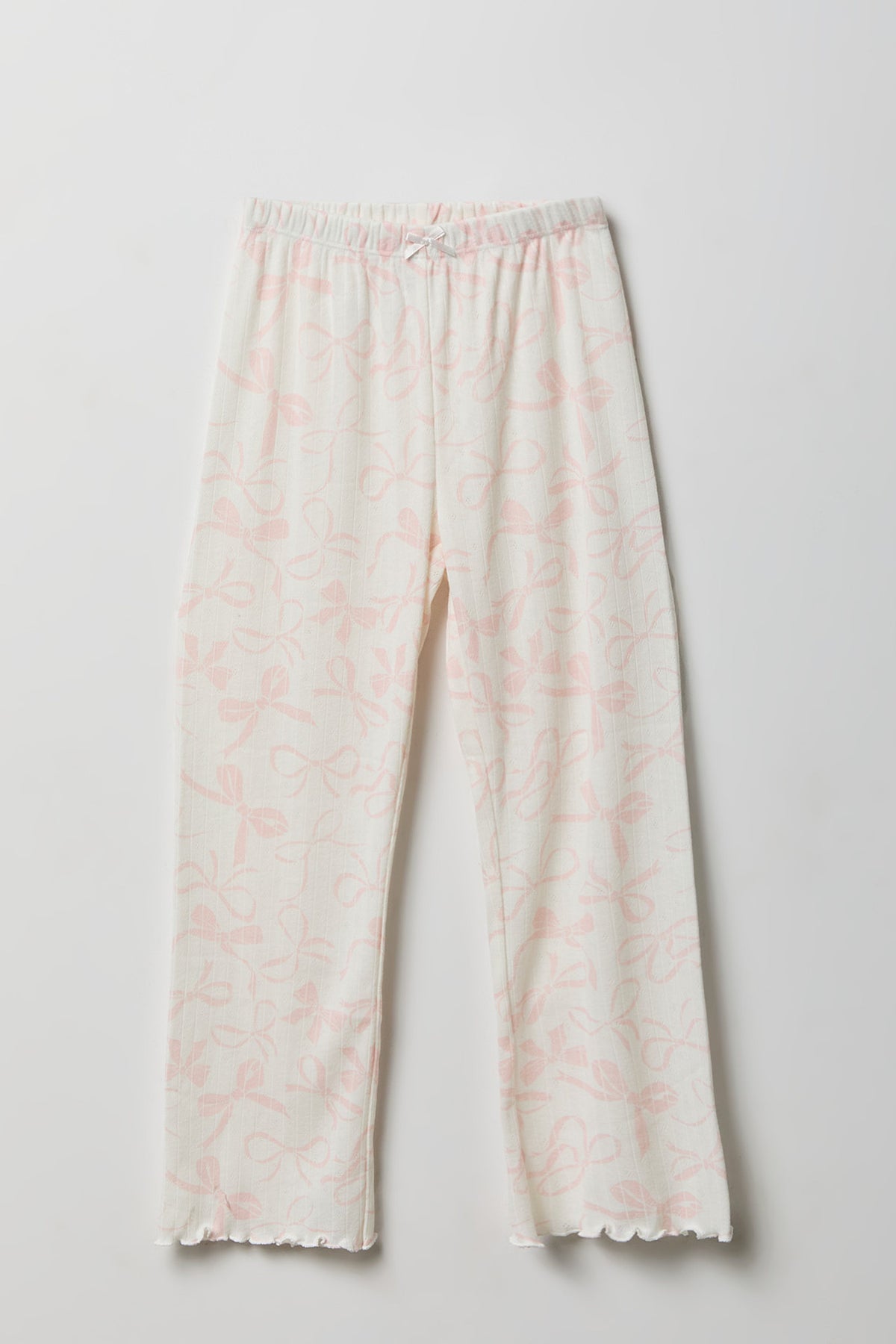 Vue alternative 4. Ensemble pyjama avec ébardeur en pointelle et pantalon pour fille