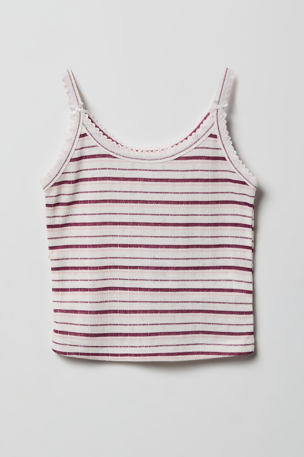 Vue alternative 2. Ensemble pyjama avec ébardeur en pointelle et pantalon pour fille