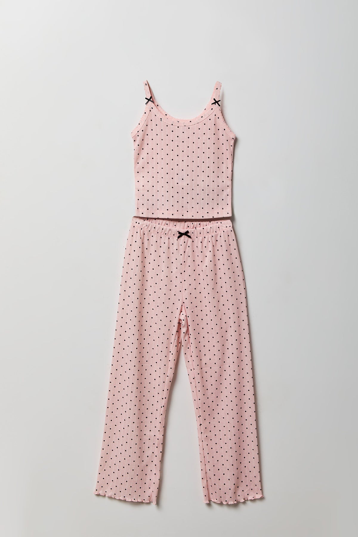 Ensemble pyjama avec ébardeur en pointelle et pantalon pour fille