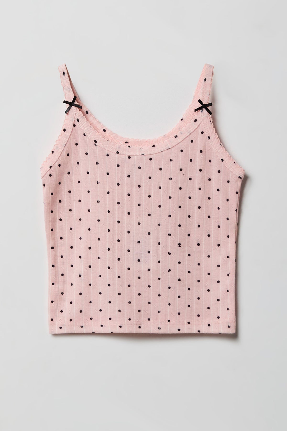 Vue alternative 2. Ensemble pyjama avec ébardeur en pointelle et pantalon pour fille