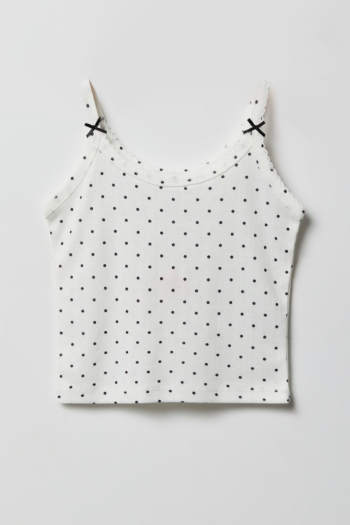 Vue alternative 2. Ensemble pyjama avec ébardeur en pointelle et pantalon pour fille