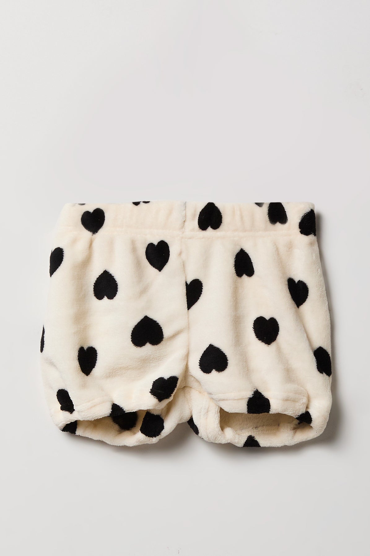 Vue alternative 4. Ensemble pyjama avec t-shirt imprimé et short en peluche pour fille